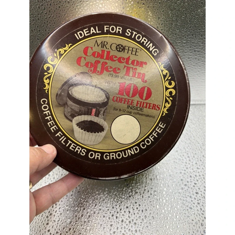 MINT Mr. Coffee Collector Tin Limited Edition Round Brown Advertising